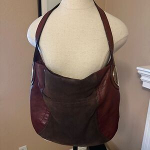 B Makosky brown leather shoulder bag
